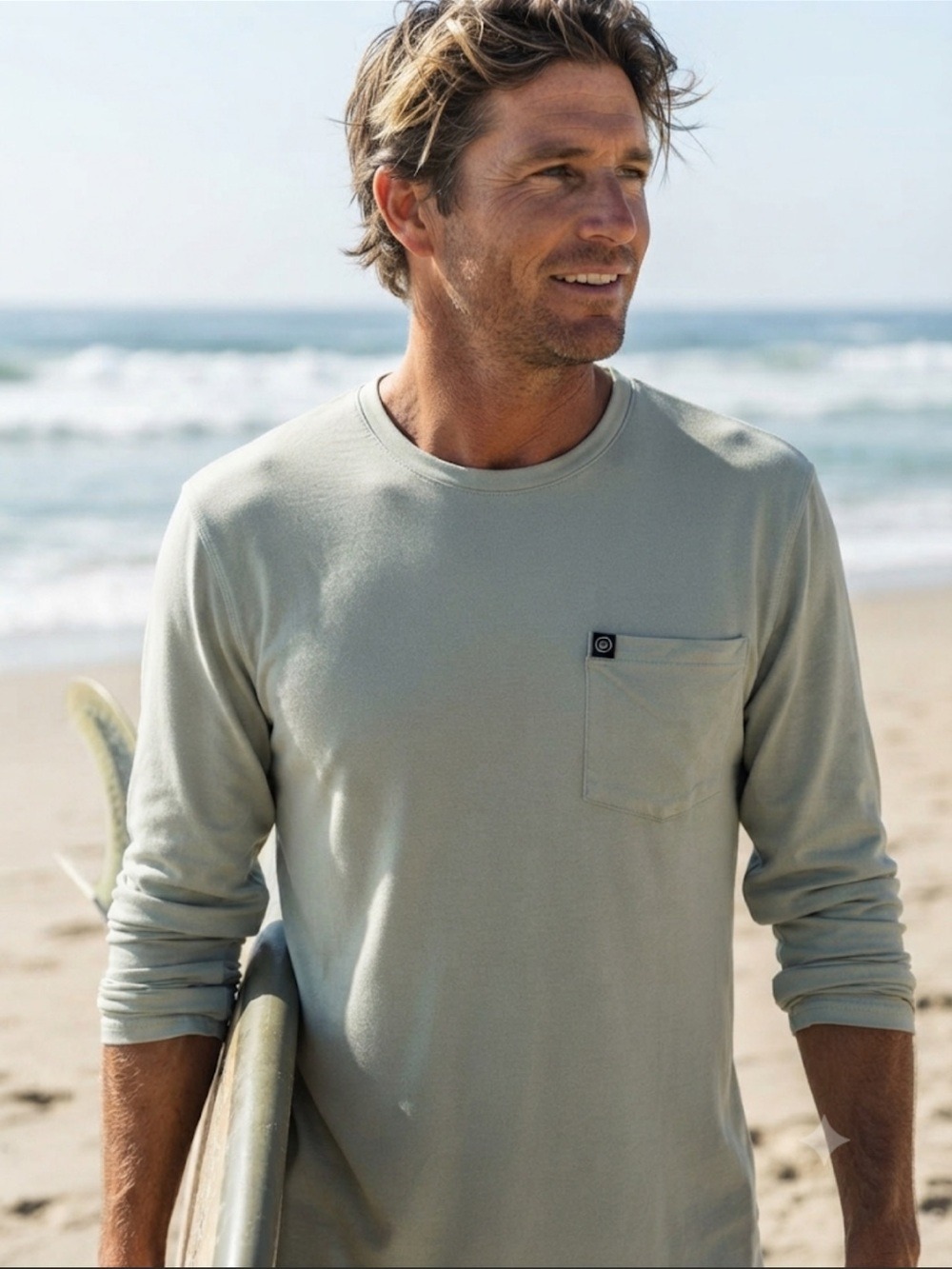 Jetty Hydra Performance Long Sleeve Sage Green UPF 50+ Shirt Men’s Small